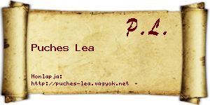 Puches Lea névjegykártya